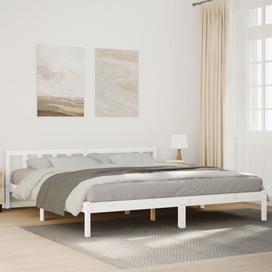 Cama extralarga sin colchón madera maciza pino blanca