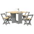Set comedor plegable mariposa 5 pzas Corona madera pino