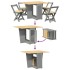Set comedor plegable mariposa 5 pzas Corona madera pino