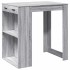 Mesa alta de bar madera ingeniería gris Sonoma 102x70x103,5