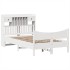 Estructura de cama sin colchón madera de pino blanco 135x190