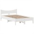 Estructura de cama sin colchón madera de pino blanco 135x190