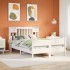 Estructura de cama sin colchón madera maciza de pino 160x200
