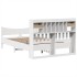 Estructura de cama sin colchón madera maciza de pino 160x200