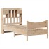 Estructura de cama sin colchón madera maciza pino 75x190
