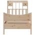 Estructura de cama sin colchón madera maciza pino 75x190