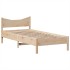 Estructura de cama sin colchón madera maciza pino 75x190