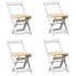Sillas de comedor plegables 4 uds Corona madera pino