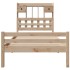Cama con estantería sin colchón madera maciza de pino