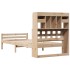 Cama con estantería sin colchón madera maciza de pino