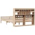 Cama con estantería sin colchón madera maciza de pino
