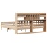 Cama con estantería sin colchón madera maciza de pino