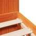Cama sin colchón madera maciza pino marrón cera 150x200