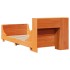 Estructura de cama sin colchón madera maciza marrón 75x190