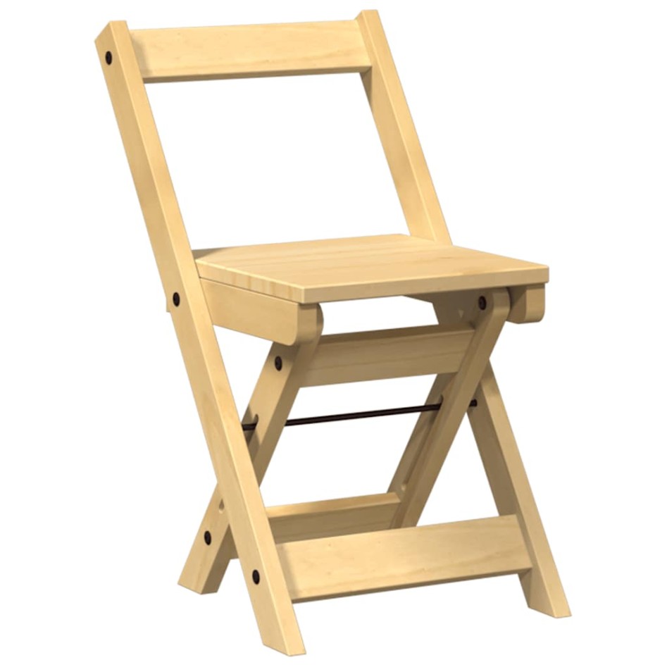 Sillas comedor plegables 4 uds Corona madera pino marrón