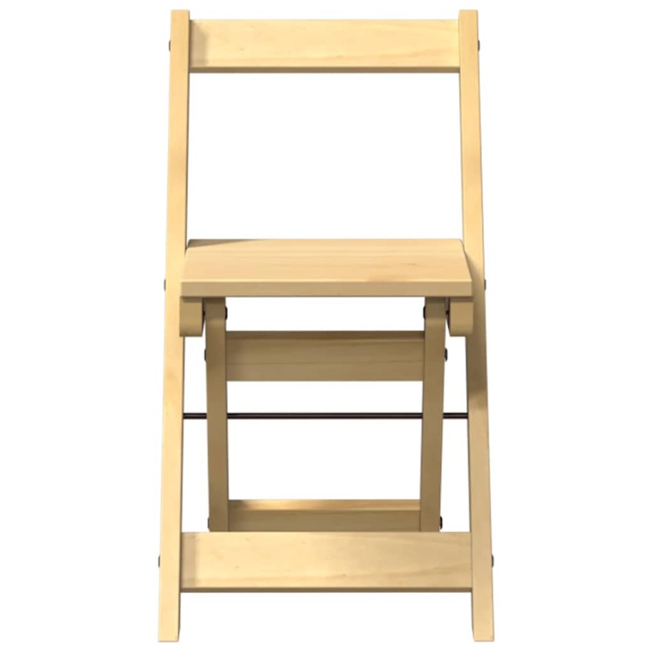 Sillas comedor plegables 4 uds Corona madera pino marrón