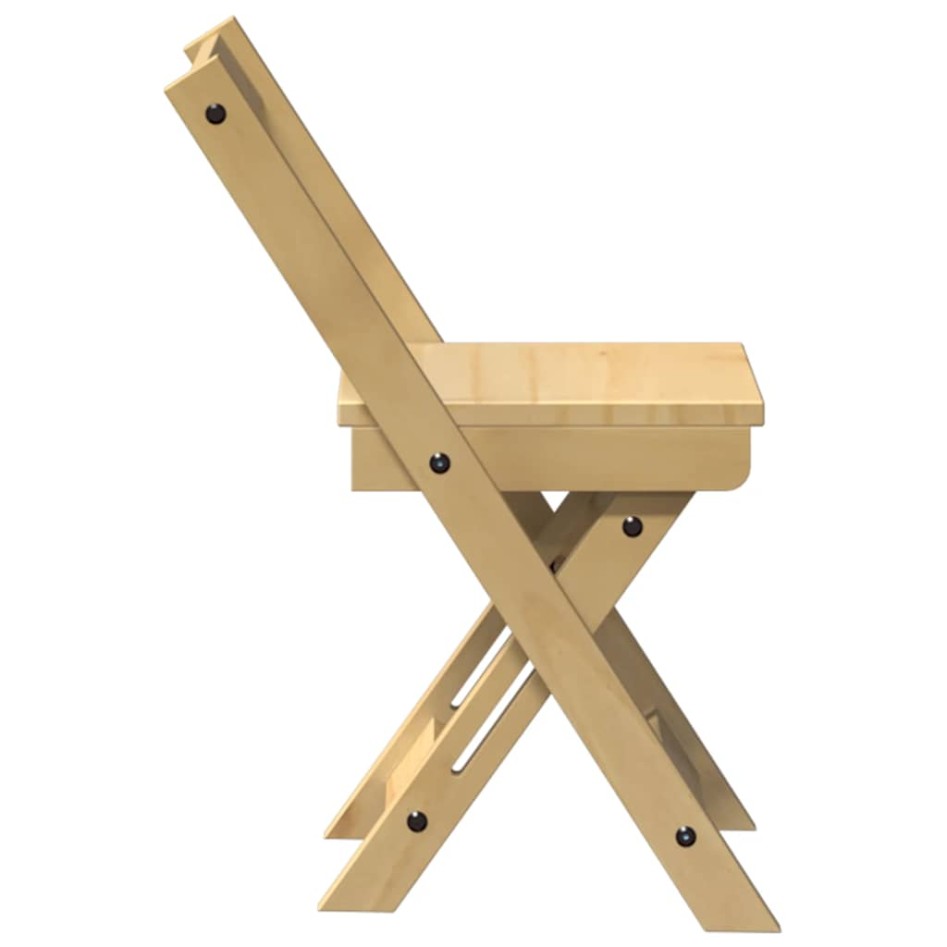 Sillas comedor plegables 4 uds Corona madera pino marrón