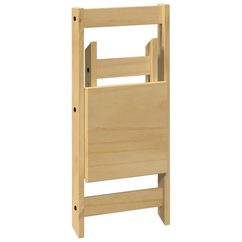 Sillas comedor plegables 4 uds Corona madera pino marrón