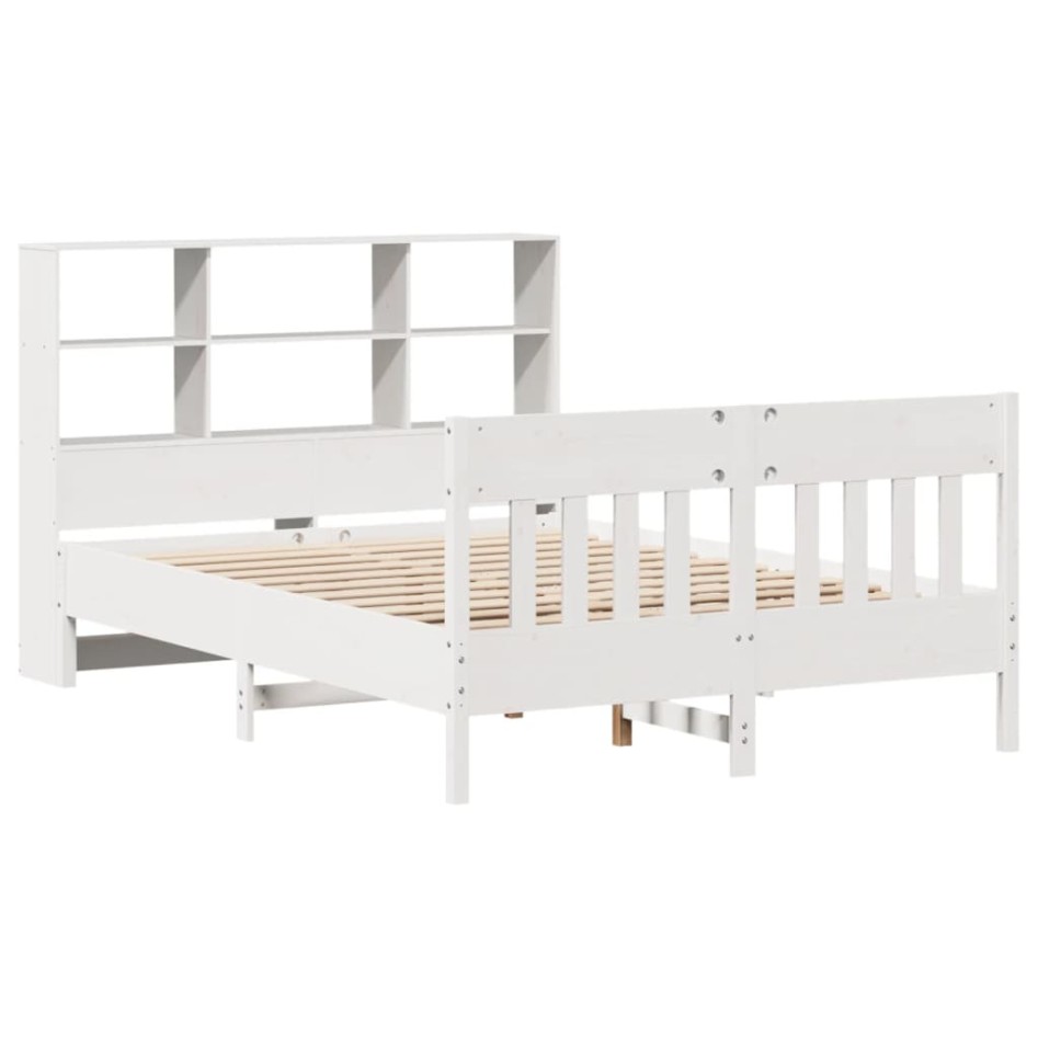 Estructura de cama sin colchón madera maciza de pino 160x200