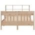 Estructura de cama sin colchón madera de pino blanca 140x200