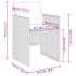 Set comedor de jardín 9 pzas cojines ratán sintético gris