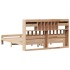 Cama con estantería sin colchón madera maciza de pino
