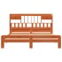 Cama con estantería sin colchón madera maciza marrón 200x200