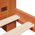 Cama con estantería sin colchón madera maciza marrón 200x200