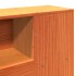 Cama con estantería sin colchón madera maciza marrón 140x190
