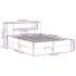 Cama con estantería sin colchón madera maciza marrón 140x190