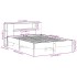 Cama con estantería sin colchón madera maciza marrón 120x190