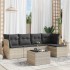 Set de sofás de jardín 6 pzas y cojines ratán sintético