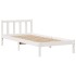 Cama con estantería sin colchón madera maciza blanca 100x200