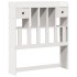 Cama con estantería sin colchón madera maciza blanca 100x200