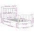 Cama con estantería sin colchón madera maciza blanca 100x200
