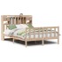 Cama con estantería sin colchón madera maciza de pino