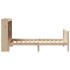Cama con estantería sin colchón madera maciza de pino 90x200