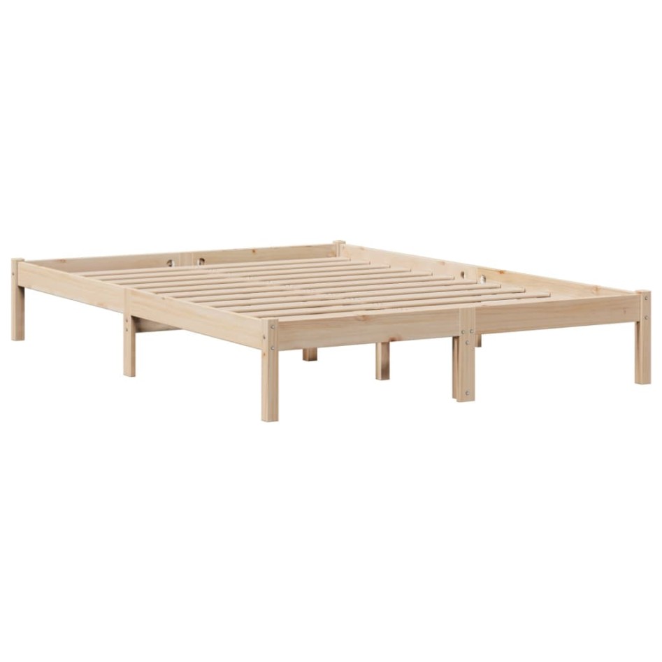 Cama con estantería sin colchón madera maciza de pino