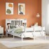 Cama con estantería sin colchón madera maciza blanca 140x190