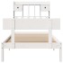 Cama con estantería sin colchón madera maciza blanca 100x200