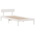 Cama con estantería sin colchón madera maciza blanca 100x200
