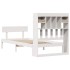 Cama con estantería sin colchón madera maciza blanca 100x200