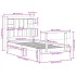 Cama con estantería sin colchón madera maciza blanca 100x200