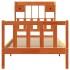 Cama con estantería sin colchón madera maciza marrón 90x190