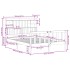 Cama con estantería sin colchón madera maciza marrón 140x200