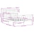 Cama con estantería sin colchón madera maciza marrón 160x200