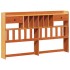 Cama con estantería sin colchón madera maciza marrón