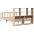 Cama con estantería sin colchón madera maciza de pino