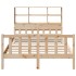 Cama con estantería sin colchón madera maciza de pino