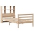 Cama con estantería sin colchón madera maciza de pino